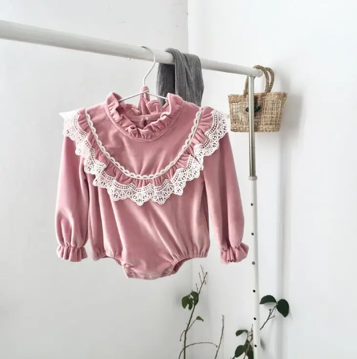 

2019 New Babys Girls Velvet Romper With Hat Autumn Winter Baby Jumpsuit 6-24 Month PZ591