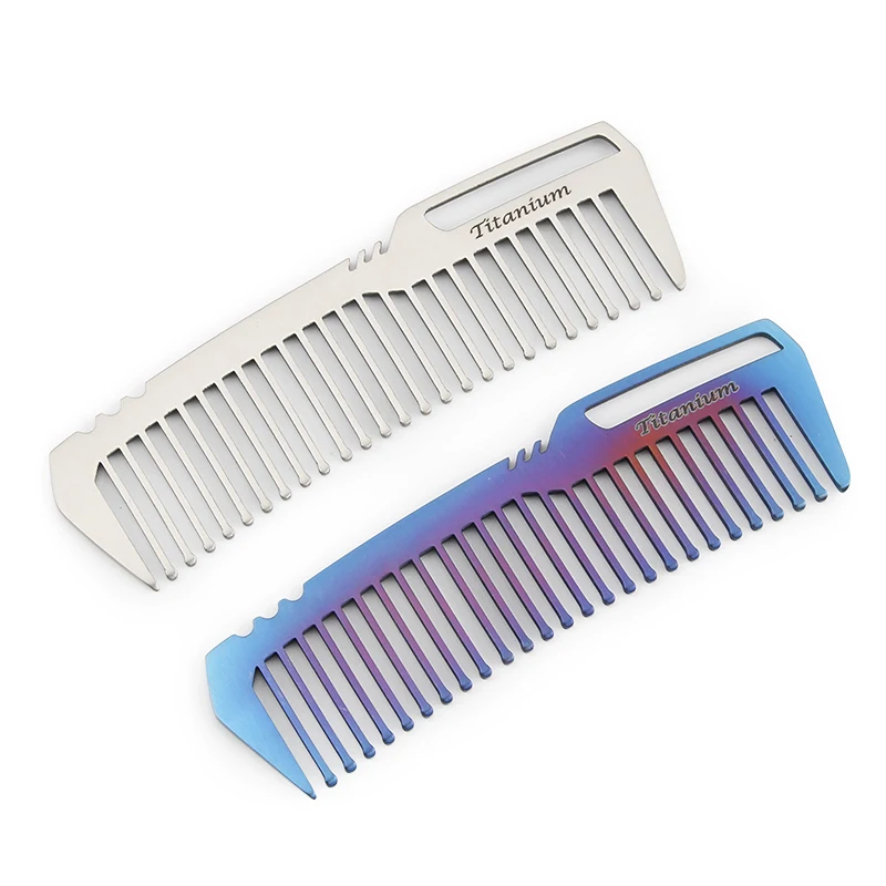 Portable Comb portable comb Mini Portable Titanium Alloy Comb EDC Super Light Titanium Comb EDC Outdoor Small Accessories