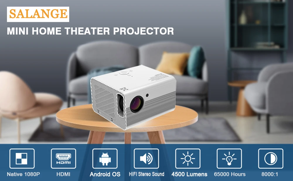 projector near me Salange T10 Portable Full HD Projector Led TV Video Proyector Phone Movie Wifi  Home Theater Projetor Compatible Laptops,PC, PS5 projector near me