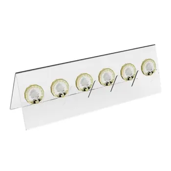 

6-Slot Clear Acrylic Commemorative Coin Display Rack Holder Stand for Collector X4YD