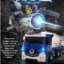 «Умное» Голосовое управление один ключ деформации RC грузовик робот 2,4 г танцы поют Дрифт 360 градусов Моделирование rc Танк грузовик модель