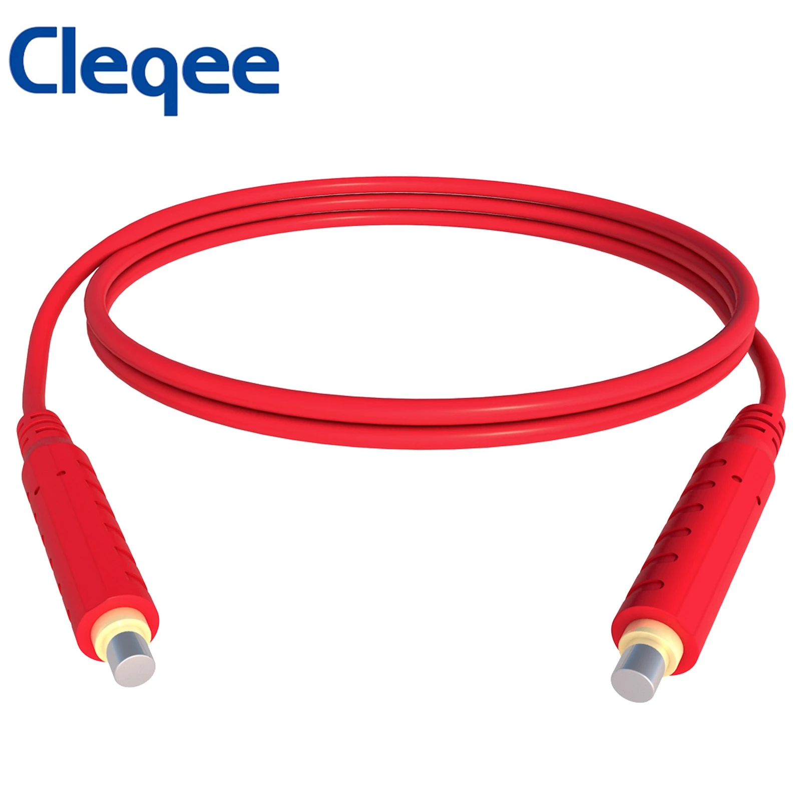 

Cleqee 1PC Magnetic Test Leads 30VAC 5A | Low Voltage Magnetic Jumper Silicone Cable 1M - Red T10005.1