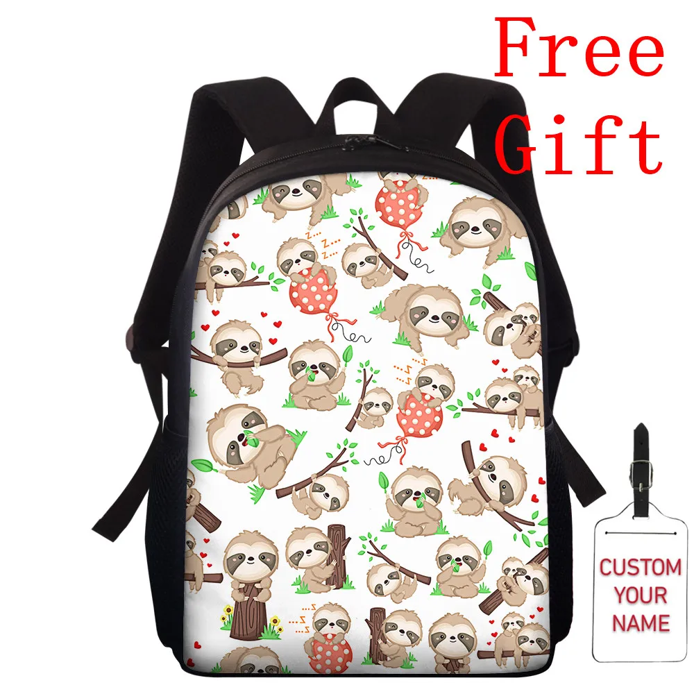 

Backpacks For Girls 3D Printing Cute Sloth Animals Baby School Shoulder Bag Teenagers Mochila Infantil Student Book Bags