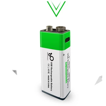 

9V 650mAh li-ion Rechargeable battery Micro USB Batteries 9 v lithium for Multimeter Microphone Toy Remote Control KTV use