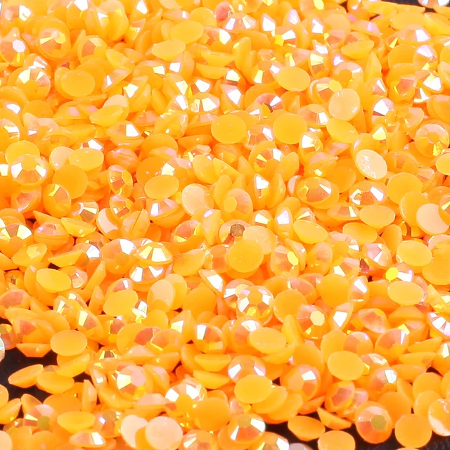 ZOTOONE Resin Flat Back Non Hotfix White Rhinestone For Clothes Decoration Stones And Crystals Strass Applique Glue On Nails Art Yellow AB