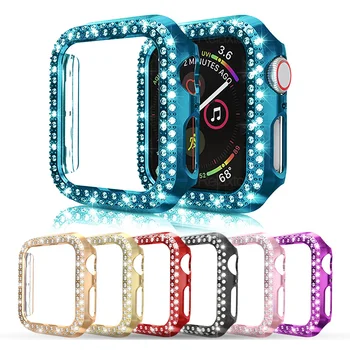 

Diamond plating Protective Case for Apple Watch series 5 4 3 2 1 band case 42mm 38m 40mm 44mm Screen Protective cover accessorie