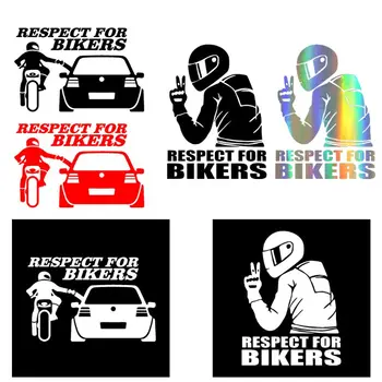 

2020 New 3D Respect for Cyclists Waterproof Reflective Biker Motorcycle Car Sticker Decal