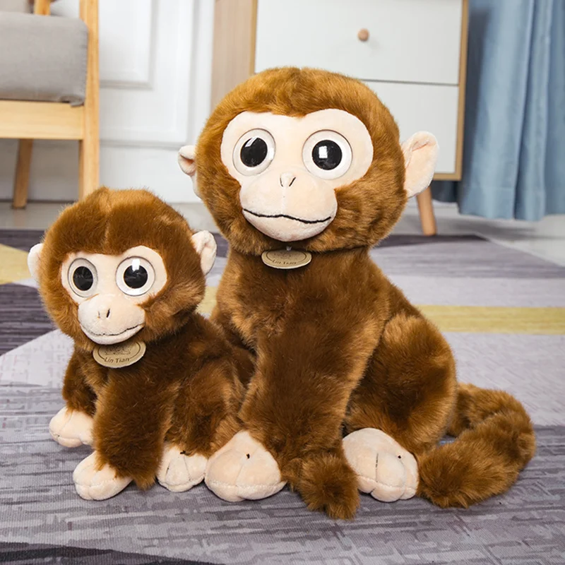 

17/30CM Simulated Monkey Plush Dolls Lovely Apes Monkey Plush Toy Stuffed Soft Animal Pillow Baby Kawaii Birthday Gift