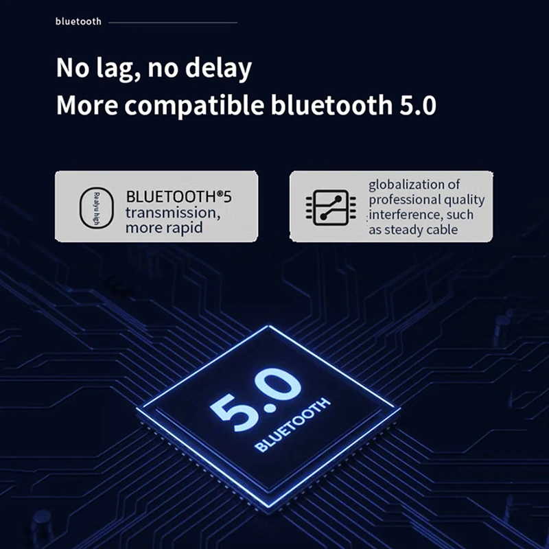 Double Rail Slide Design Headphone Noise Cancling Waterproof Dustproof Earbuds Smart Touch Mini Wireless Bluetooth Earphone 5.0