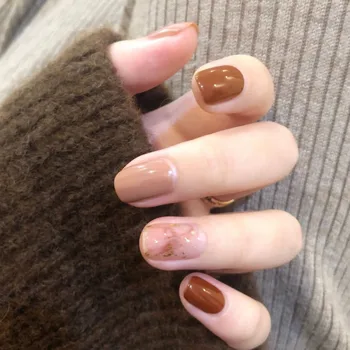 

Manicure Deconstructable Wearing a Autumn and Winter Fake Nails Finished Product Smudge Nail Finished Product Deconstructable On