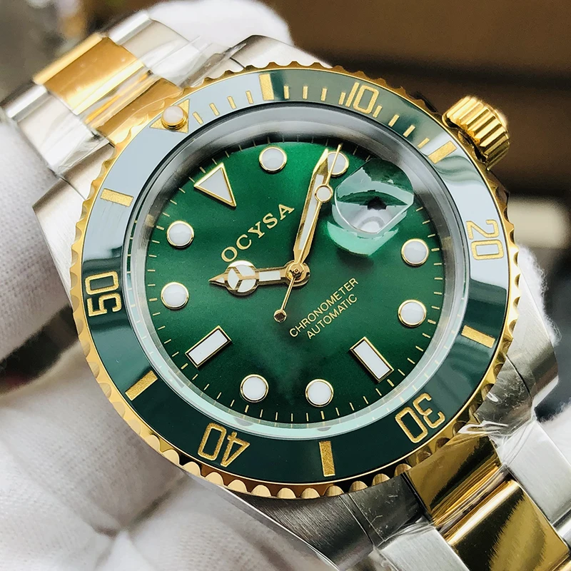 Фирменный роскошный механический автоматический Золотой Relogio Masculino Reloj Hombre керамические мужские часы спортивные мужские часы наручные часы мужские