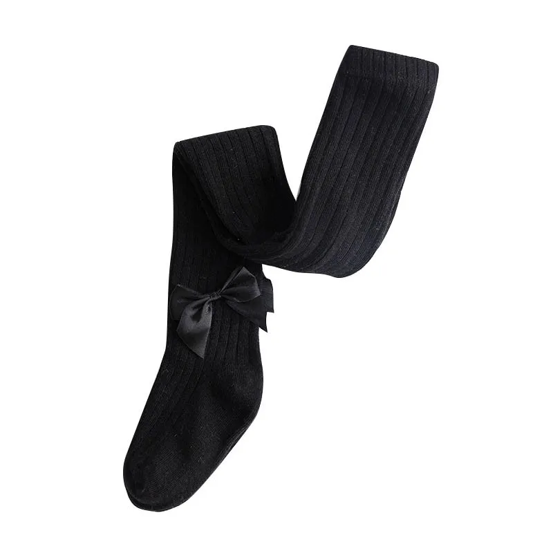 

Autumn Infant Baby Girl Stockings Newborn Knitted Cotton Warm Lovely Bow Children Pantyhose u