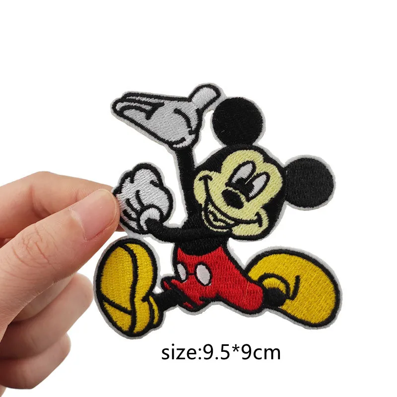 Cartoon anime high quality Mickey Minnie Mouse patch fireworks Embroidered for Iron on T-shirt  DIY Sewing clothes patch Decor 