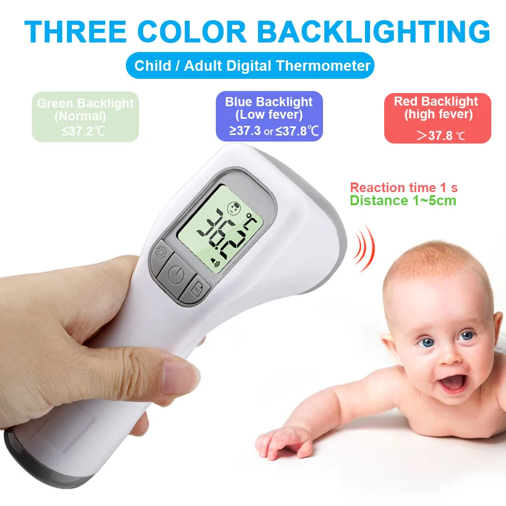 

2019 Muti-fuction Baby/Adult Digital Termomete Infrared Forehead Body Thermometer Gun Temperature Measurement Device