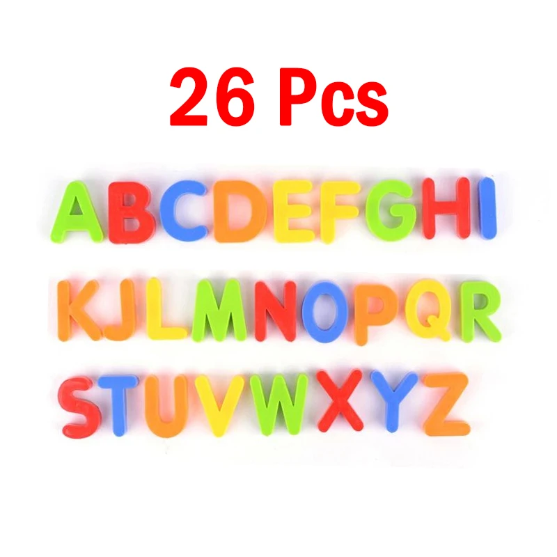 26pcs Magnetic Letter Numbers Alphabet Fridge Magnets Colorful ABC 123 Educational Kids Learning Spelling Counting Education Toy 4