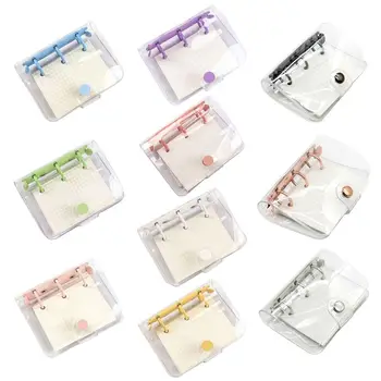 

3 Holes Mini PVC Loose Leaf Transparent Diary Notebook Pocket Traveler Planner