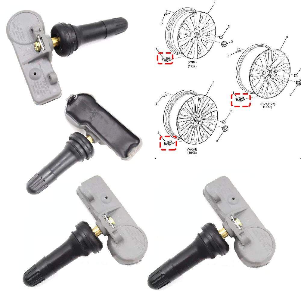 

JEAZEA 4x TPMS Tire Pressure Monitoring Sensor For Buick Enclave Chevrolet Avalanche Cadillac SRX Pontiac Hummer 13581558