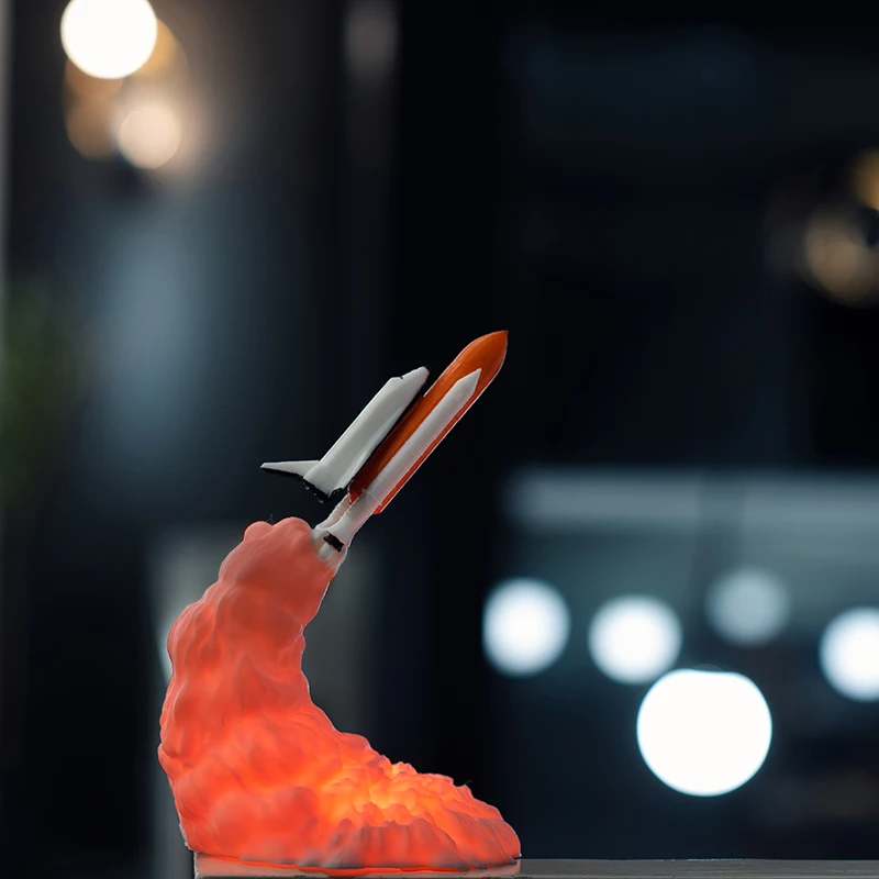 

WENHSIN New Dropship 3D Print Space Shuttle Lamp NIght Light for Space Fans Moon Lamp Rocket Lamp As Room Decoration