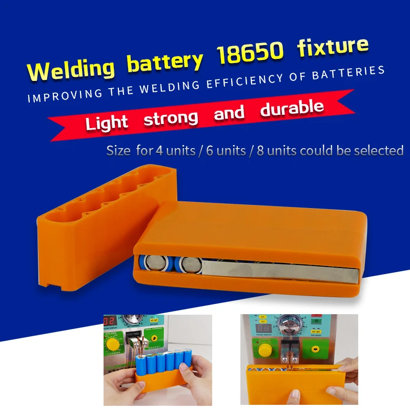 SUNKKO 18650 lithium battery welding fixture single row double side spot welder spot welding battery pack plastic fixing fixture