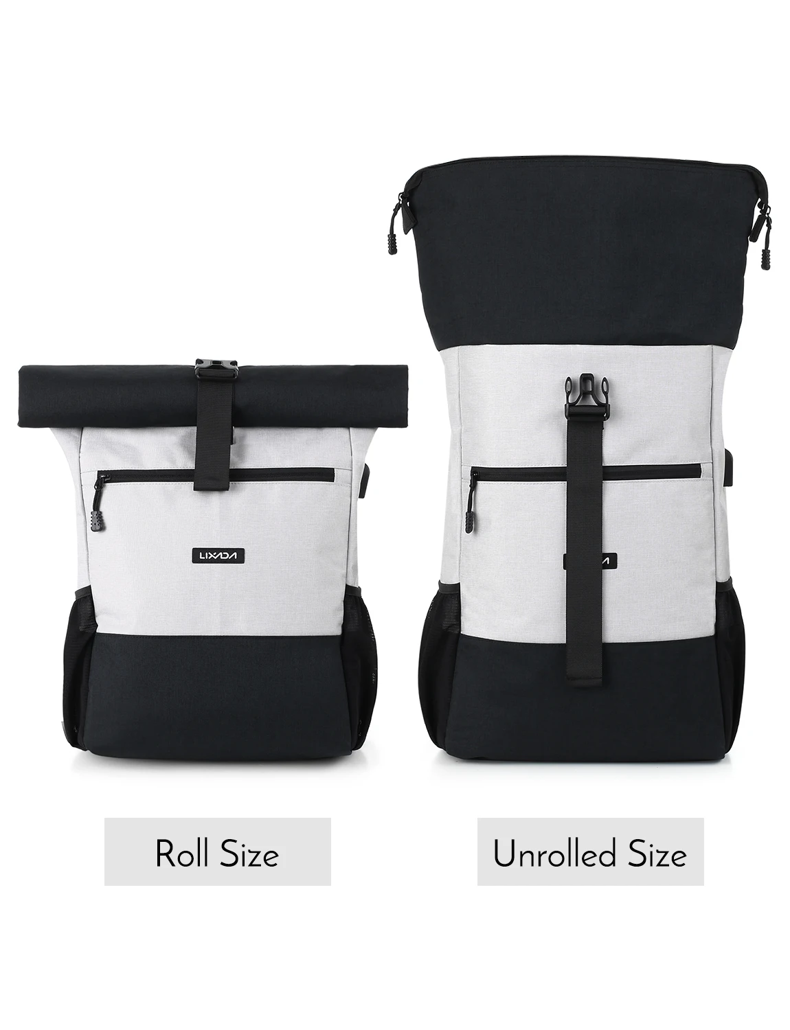 Lixada Рулон Топ рюкзак для ноутбука легкий RollTop Рюкзак Многофункциональный модный школьный дорожный велосипедный рюкзак сумка 18L-26L