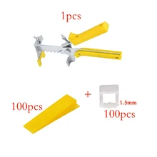 100 шт. система выравнивания плитки 1 плоскогубцы+ 100 плоскогубцы для выравнивания плитки для плитки вставки в инструменты керамические плоскогубцы для выравнивания плитки