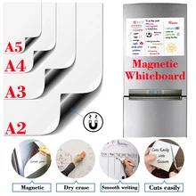 

Soft Magnetic Whiteboard Weekly Planner Child Dry Erase White Board Calendar Refrigerator Stickers Memo Message Practice Board