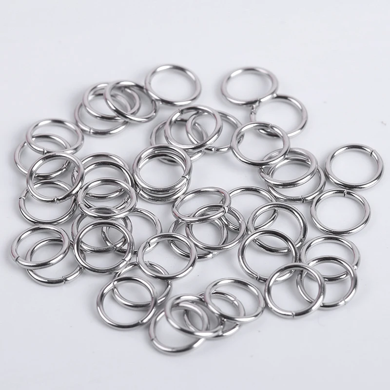 Jump-Rings Connectors Jewelry-Findings-Supplies Split-Rings-Accessories Open Stainless-Steel