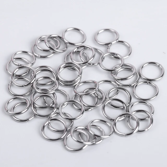 100pcs/Lot 14mm Stainless Steel Open Jump Rings Split Rings Connector for  Jewelry Making Findings Accessories Supplies 14 Sizes (1.2 x 14mm-100pcs) 