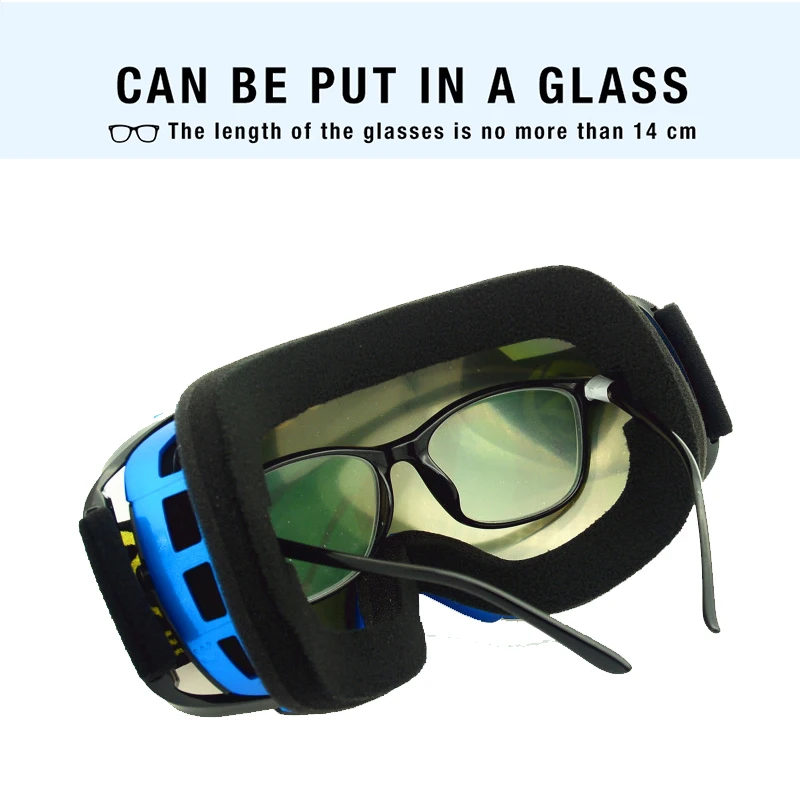 Лыжные очки, двухслойные, УФ, анти-туман, большие Лыжные маски, очки для катания на лыжах, сноуборде, зимние очки для мужчин и женщин, лыжные очки