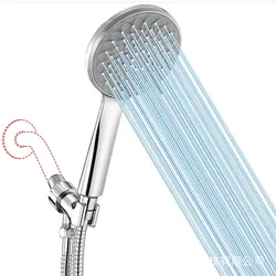 Bathroom 3-Function SPA Shower Head with Switch on/off Button high Pressure Anion Filter Shower Head Water Saving Adjustable