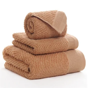 

Absorbent Long Staple Cotton Towel Set 1pc 72*144cm Bath Towel for Men 2pcs Face Hand Towels for Adults Home Towels Bathroom Set