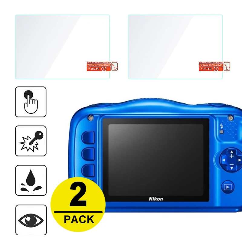 2 шт. закаленное стекло для защиты экрана камеры Nikon Coolpix W150 W100 S33|Защита экрана| |