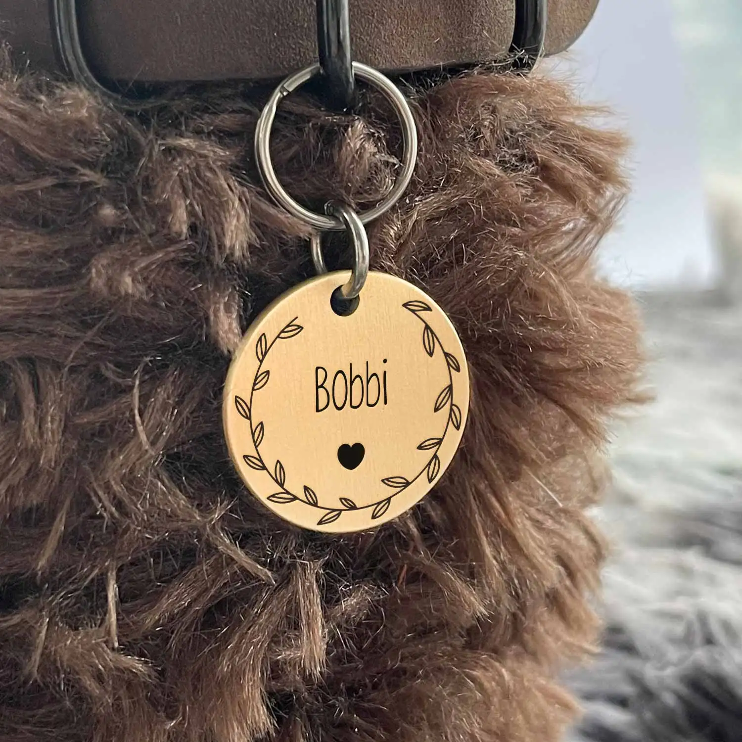 Cats Dogs ID Tags Flower Wreath Custom for Small Large Pet Collar Accessories Name Charm Engraved Double Sided pet id tags,dog collar tags,pet id medal pendant