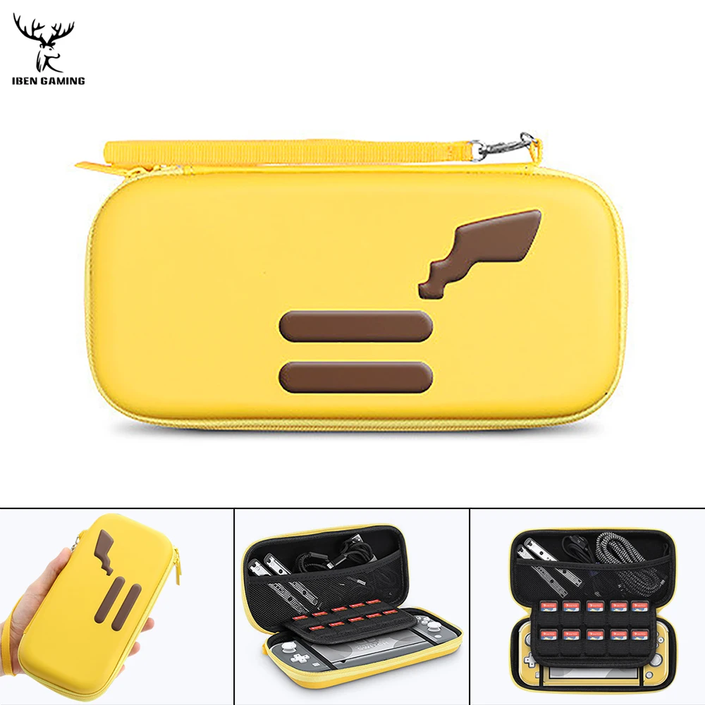 

iBen Portable Storage Bag For Switch Lite PU+EVA Shell Case Water-resistent PU Carrying Cover Cases