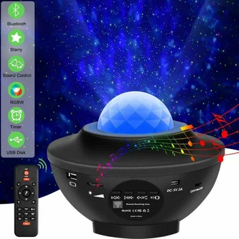 

Starry Projector Lamp Water Wave Kids Children Room Decor USB Night Light