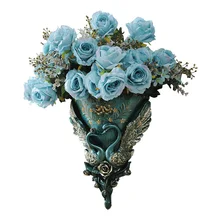 Роскошная 3D настенная подвесная ваза для цветов с цветами в европейском стиле, настенная ваза, украшение для стен, Скандинавское украшение, керамическая ваза для дома