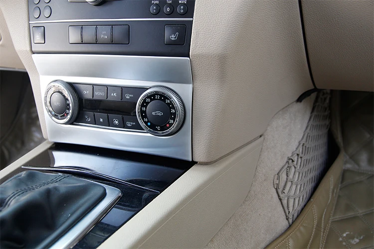 АБС ХРОМ для Mercedes benz GLK класс X204 2008-2012 Автомобильная центральная консоль кондиционер вентиляционная рама отделка Аксессуары