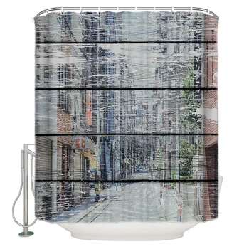 

Town In Japan Shower Curtain Bathroom Decor Fabric Shower Curtain Farmhouse Decor