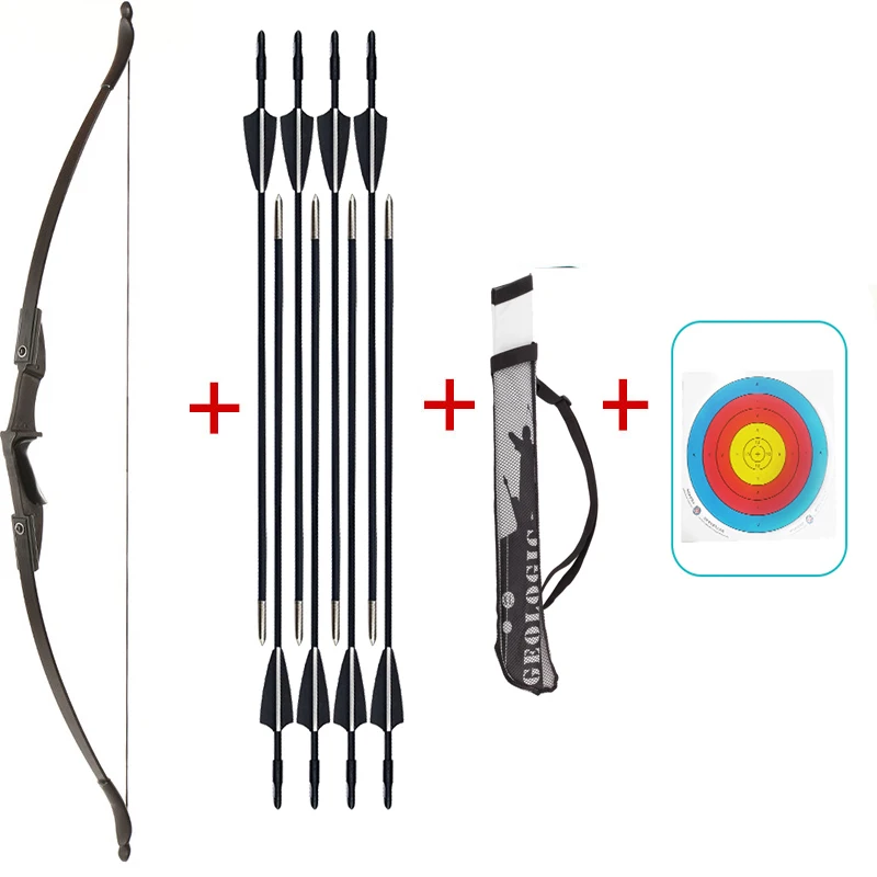 20-50Ibs Powerful Recurve Bow Professional Archery Bow With Double Arrow Rest For Left And Right Hands Outdoor Hunting Shooting