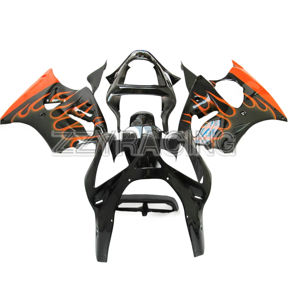 

Complete Fairings Kits for Kawasaki ZX6R 2000 2001 2002 Year ZX-6R 00 01 02 ABS Plastic Motorcycle Bodywork Cover Black Orange