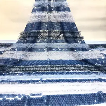 

African sequins 3D Tulle Lace Fabric 2020 African French Lace Fabric High Quality Nigerian Embroidery Tulle French Lace A2252105