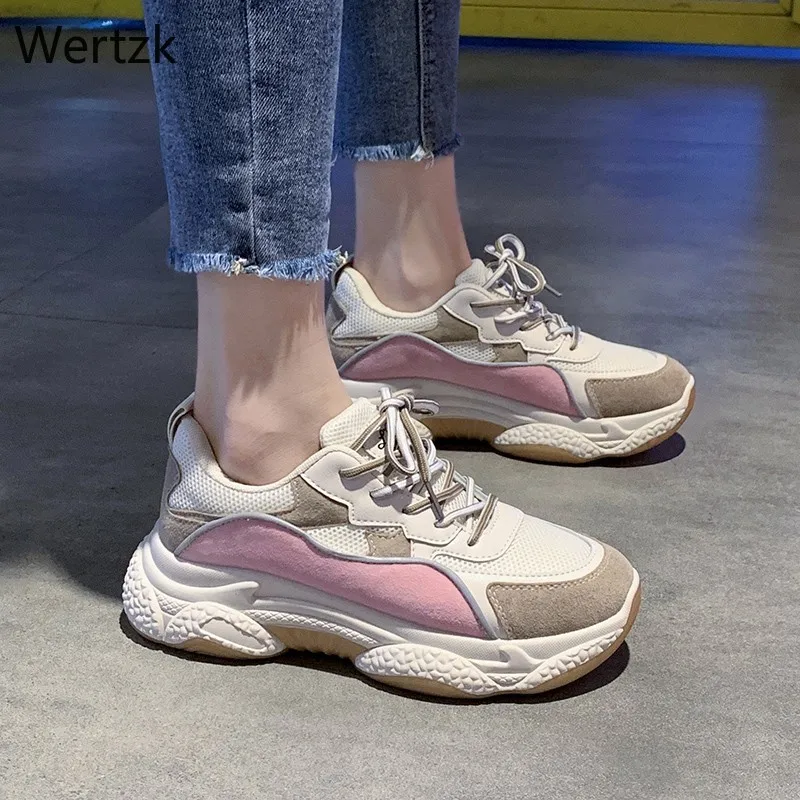 

2019 New Spring Sneakers Women Platform Flats Lace Up Round Toe Solid Creepers Female Casual Fashion Comfort Shoes B240