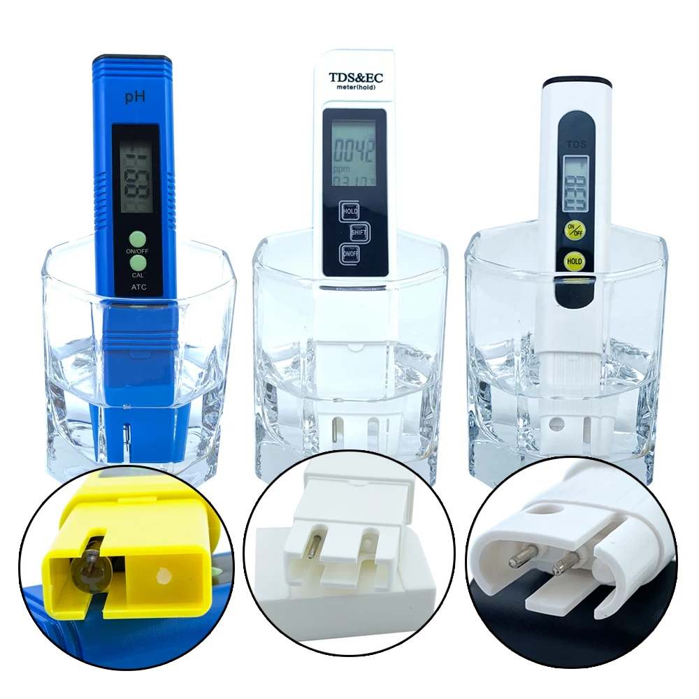 PH Meter Digital LCD Pen EC Tds Meter Water PH Pool Tester Aquarium Test Automatic Calibration Phmetro Water Quality Analyzer