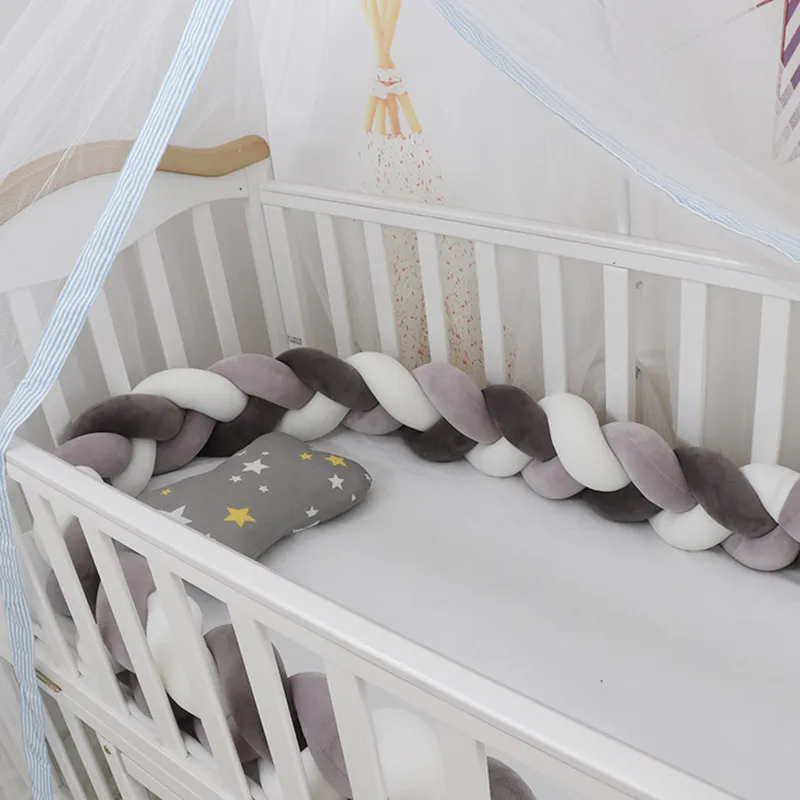 1 м/2 м/3 м детский бампер кровать коса узел Подушка для младенцев Bebe защита
