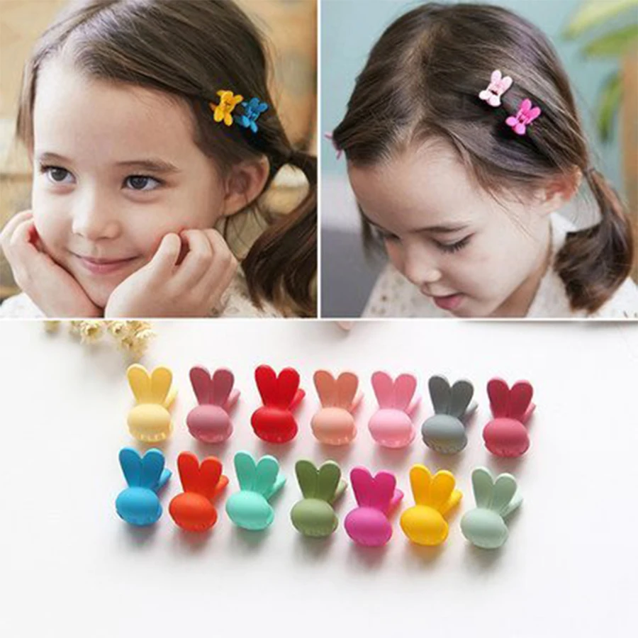 

50pcs/set Baby Candy Color Heart Star Rabbit Flower Hair Clips Girls Colorful Hairpin Korean Style Hair Accessories Barrettes
