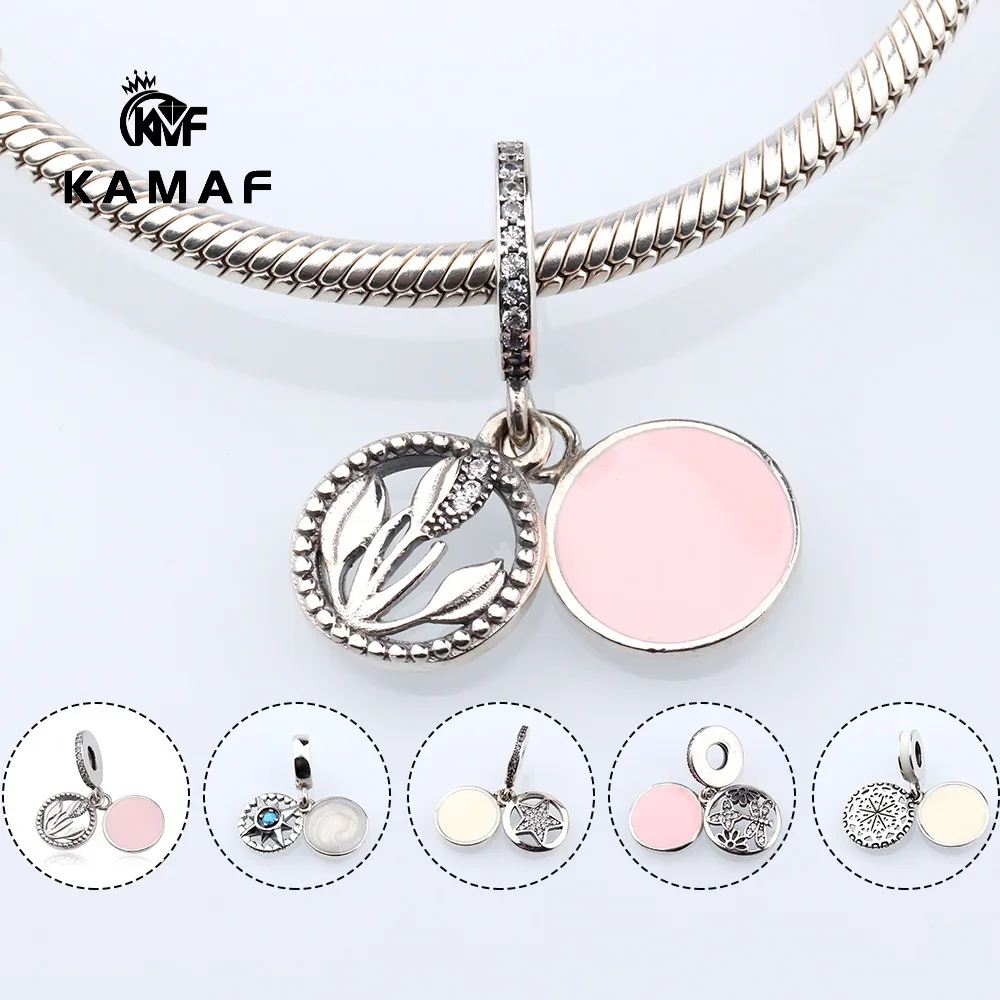 

2020 S925 серебряные ювелирные изделия оригинальный Фонд Diy браслет Pendeloque вырезанные части розовая ажурная серия украшений