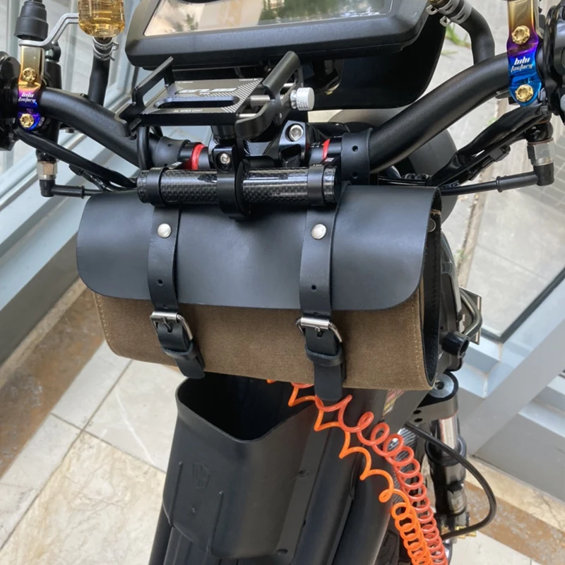 Motorrad Werkzeugtasche / Werkzeugtasche aus gewachster Leinwand