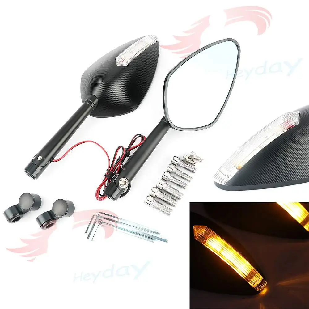 Черные мотоциклетные зеркала алюминиевое зеркало заднего вида с ЧПУ