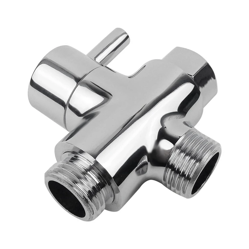 SOLID 3-way diverter valve 1/2 inch IPS shower system spare part copper chrome plating toilet t valve