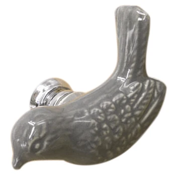 

New 1PCS Bird Kitchen Cabinet Cupboard Ceramic Door Handles Drawer Knobs Wardrobe Pulls gray